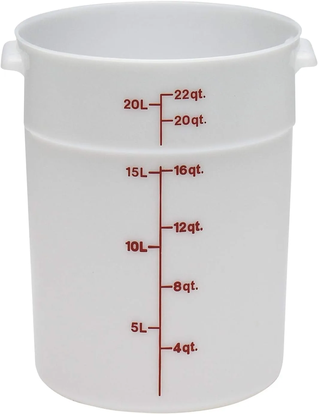 Cambro Food Storage Container, 22 Qt, White
