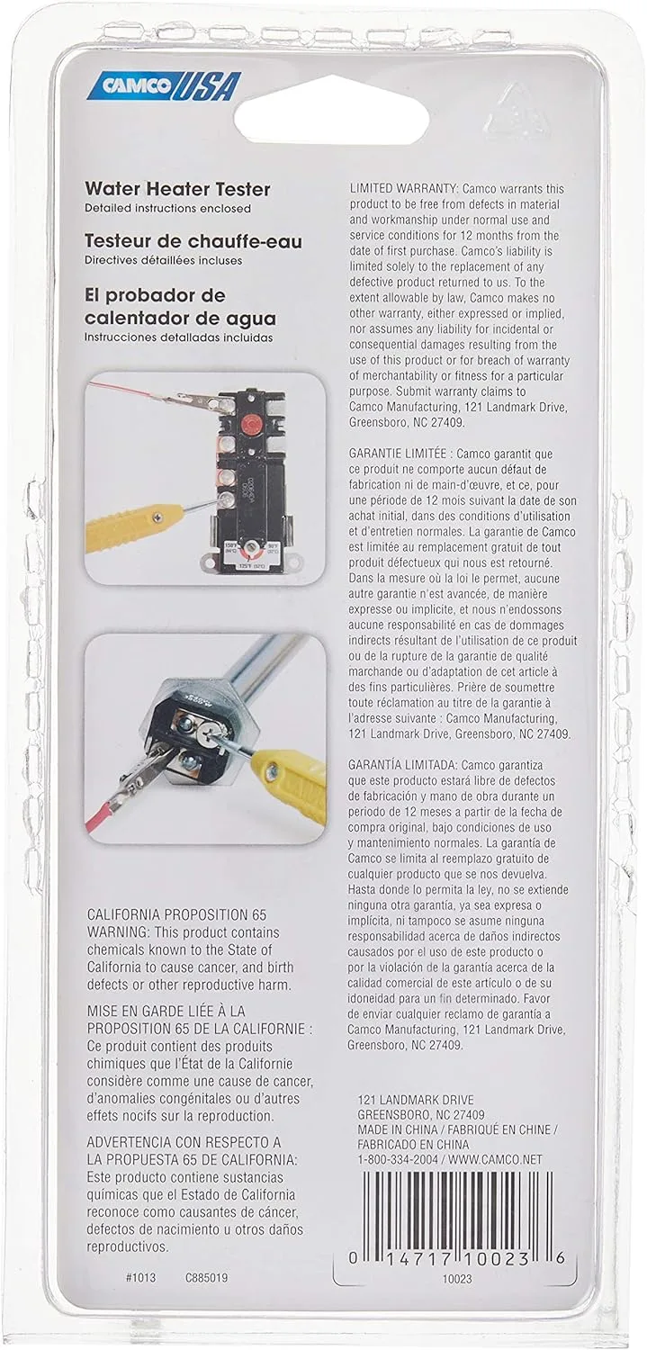 Camco 10023 Water Heater Continuity Tester with Battery