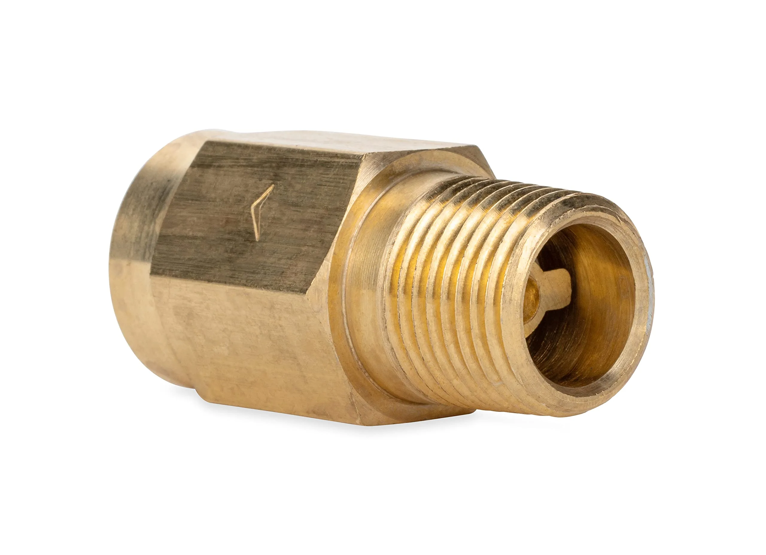 Camco RV Water Heater Backflow Preventer, 1/2-Inch NPT, Brass (23303)