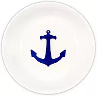 Camco Blue and White Nautical Design 12 Piece Dishware Set- Includes Marine Style Plates and Bowls | Perfect Boating