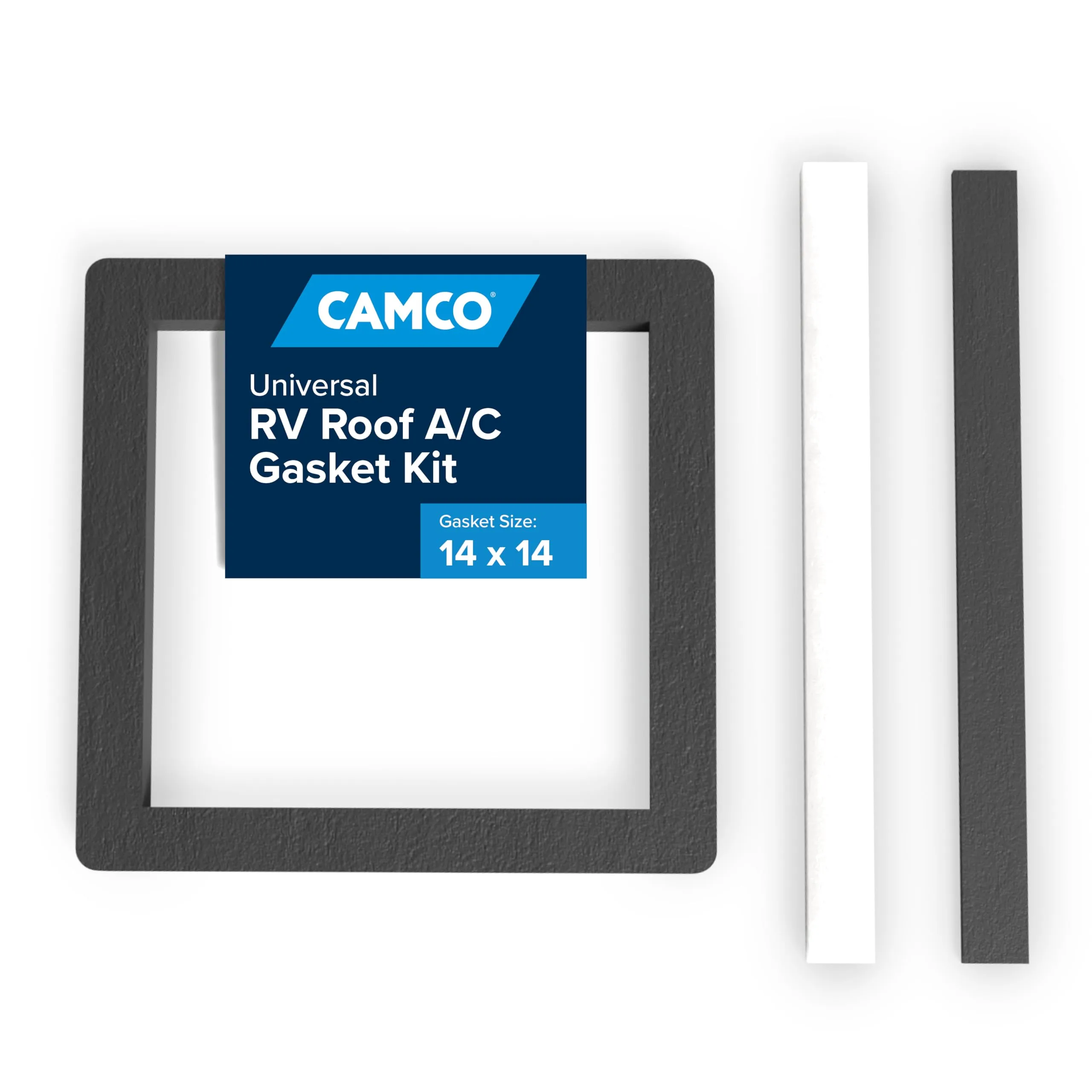 Camco 14-Inch x 14-Inch Camper Roof A/C Gasket Kit with Leveling Pads (25071)