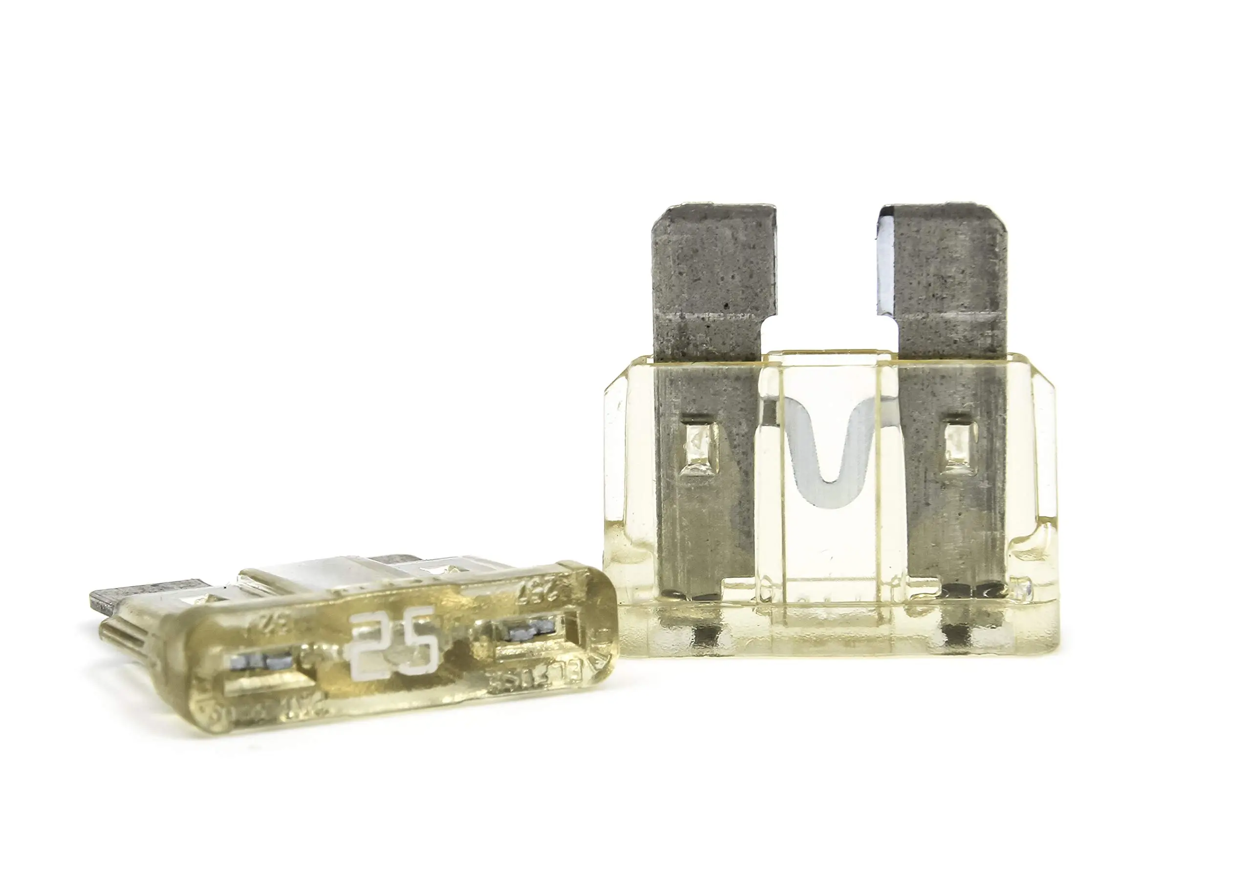 Camco 65133 Clear 25 AMP ATC/ATO Blade Fuse - Pack of 2