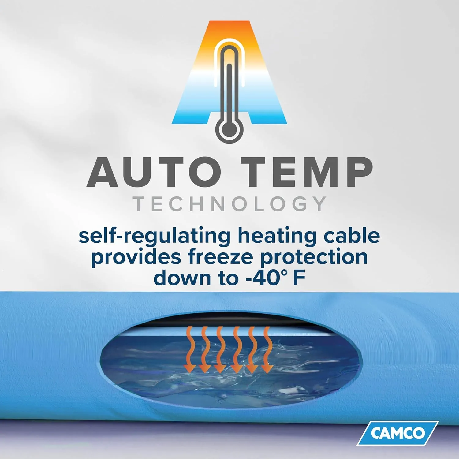 Camco 25-Foot Heated Drinking Water Hose -40°F | 5/8 in (22922)