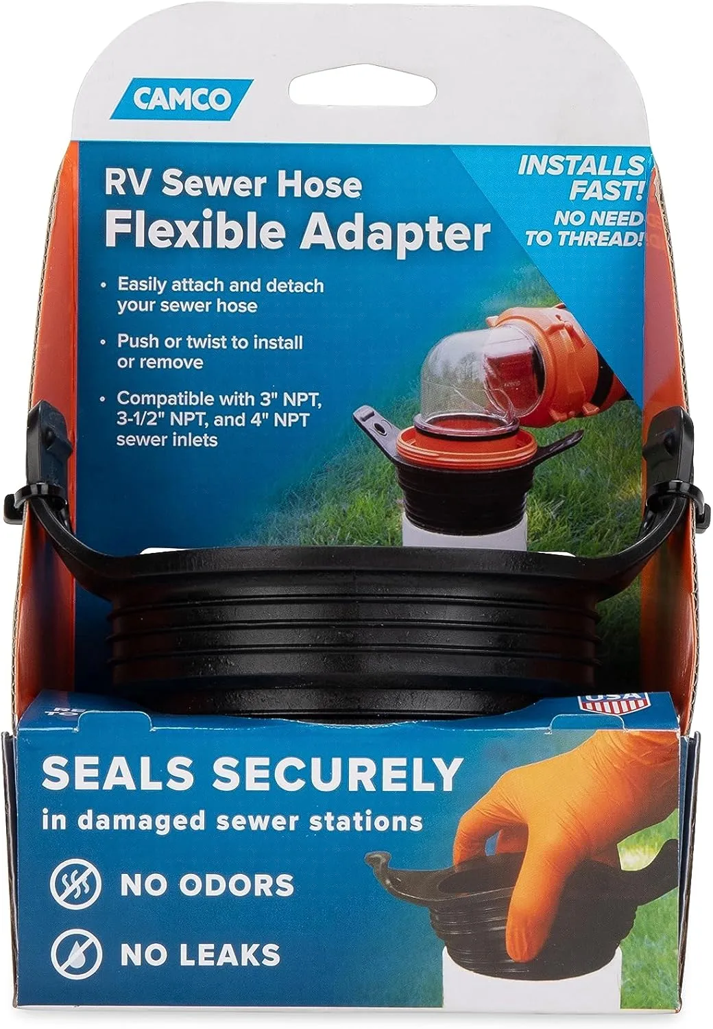 Camco 3-in-1 Flexible Sewer Adapter Seal