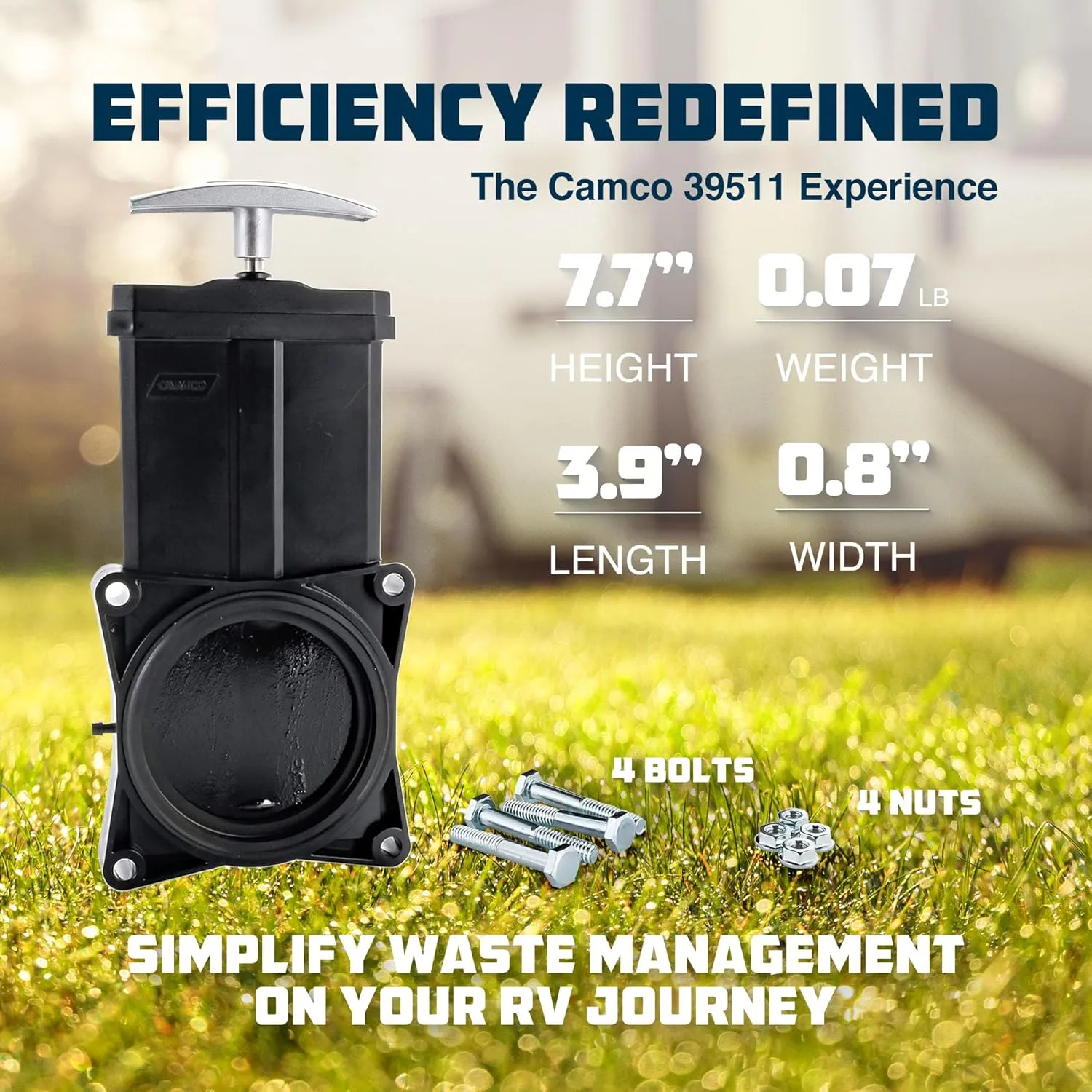 CAMCO 3-Inch RV Replacement Waste Valve