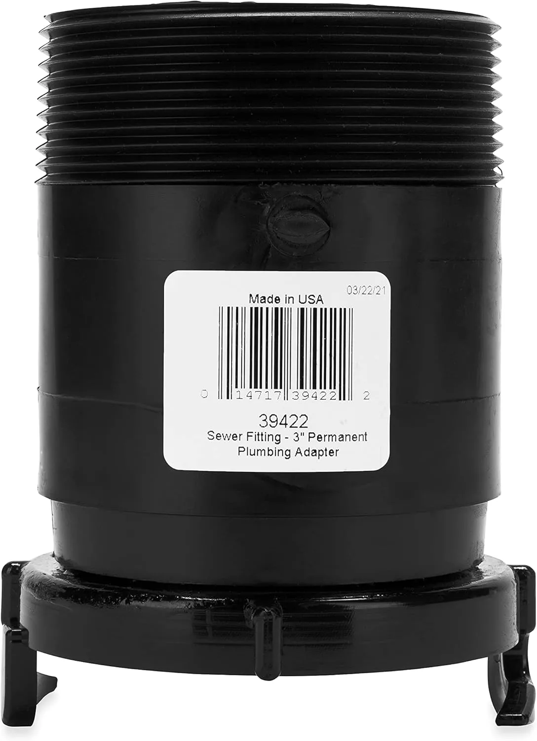 Camco Camper/RV Sewer Fitting Adapter | Features a Straight Fitting & Bayonet Fitting | Simple Camper Sewer Hose Hookup (39422) 1 Count (Pack of 1)