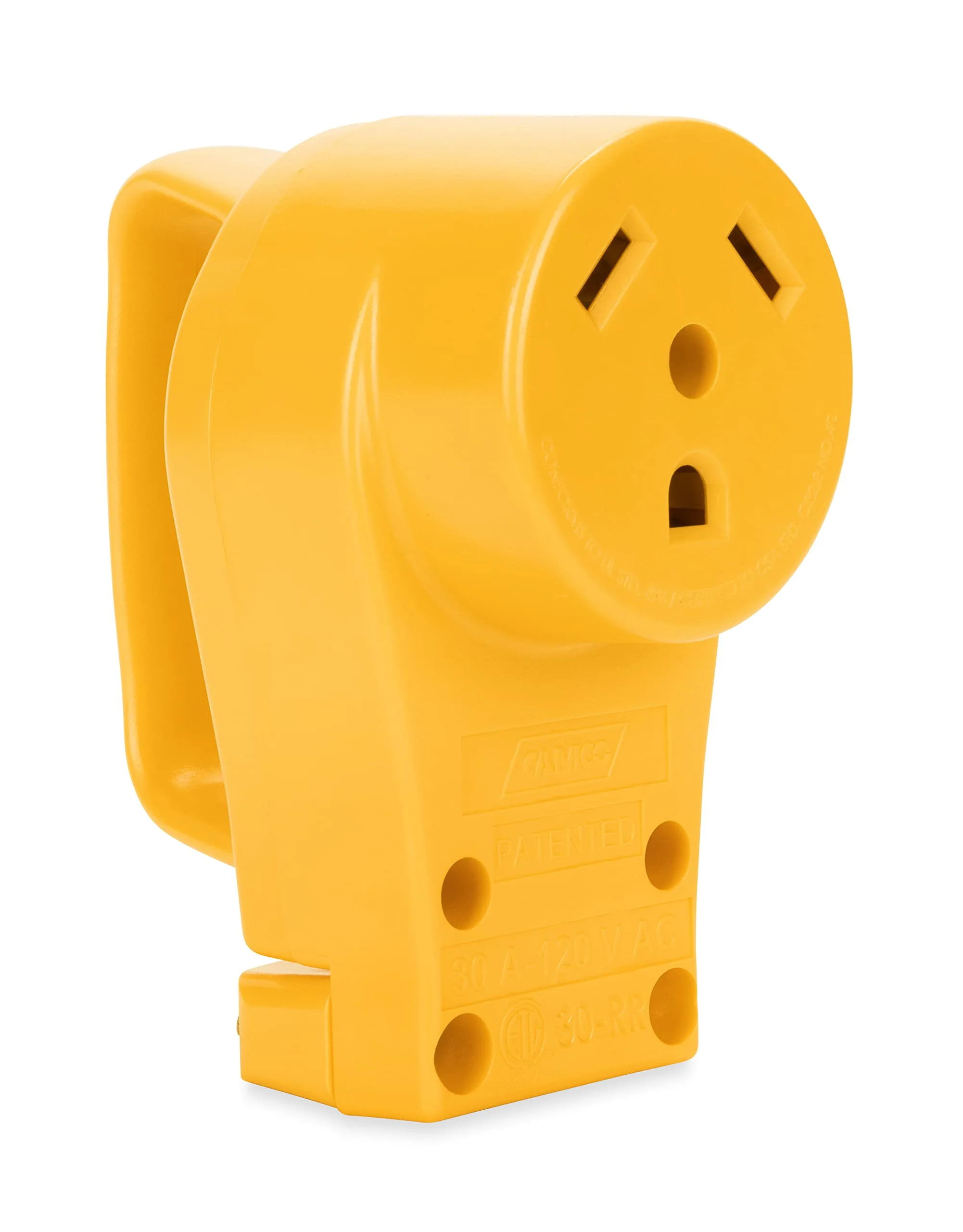 Camco Power Grip Camper/RV 30-Amp Female Replacement Receptacle - Features Power Grip Handle (55343)