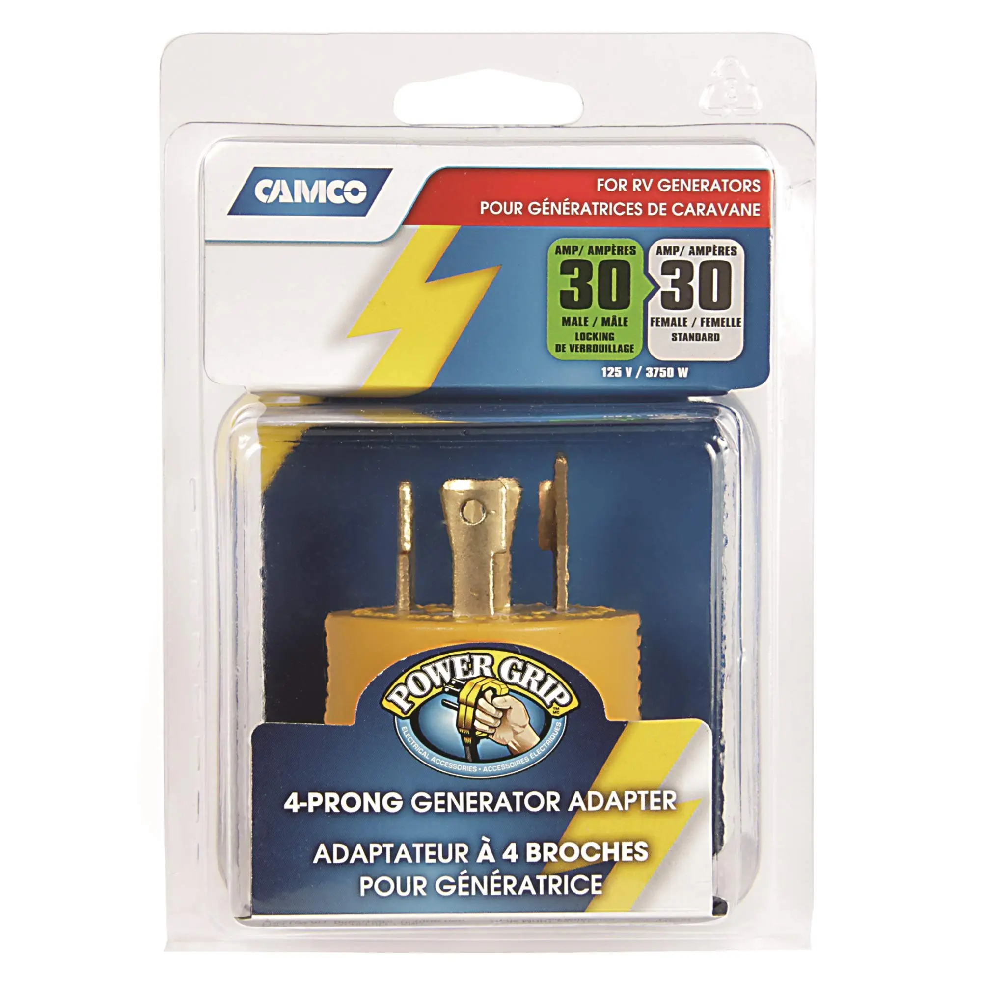 Camco 30M/30F Generator Adapter 30A Male to Female