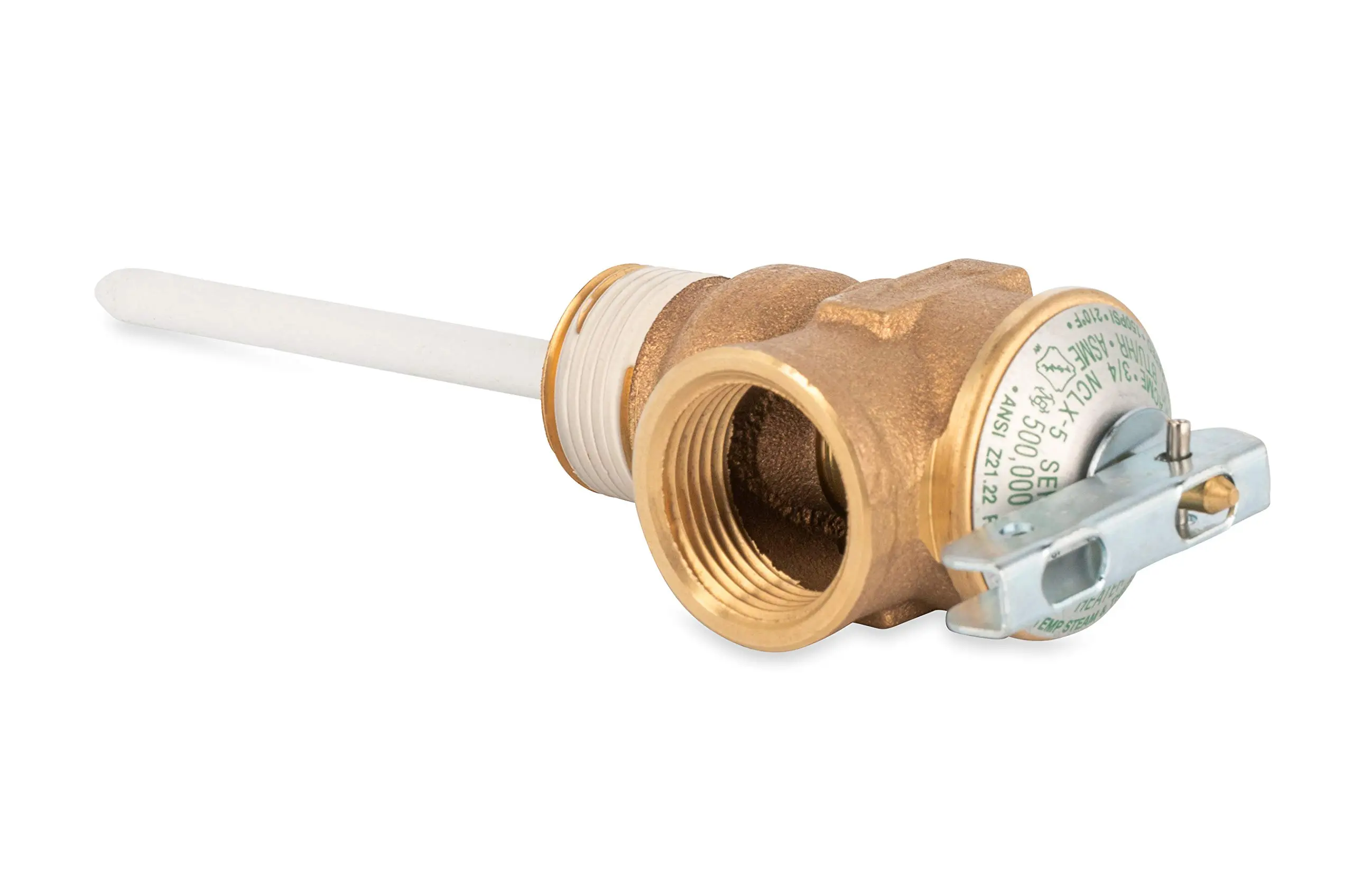 Camco Automatic Temperature and Pressure Relief Valve with Extension Probe and Lever (10473)