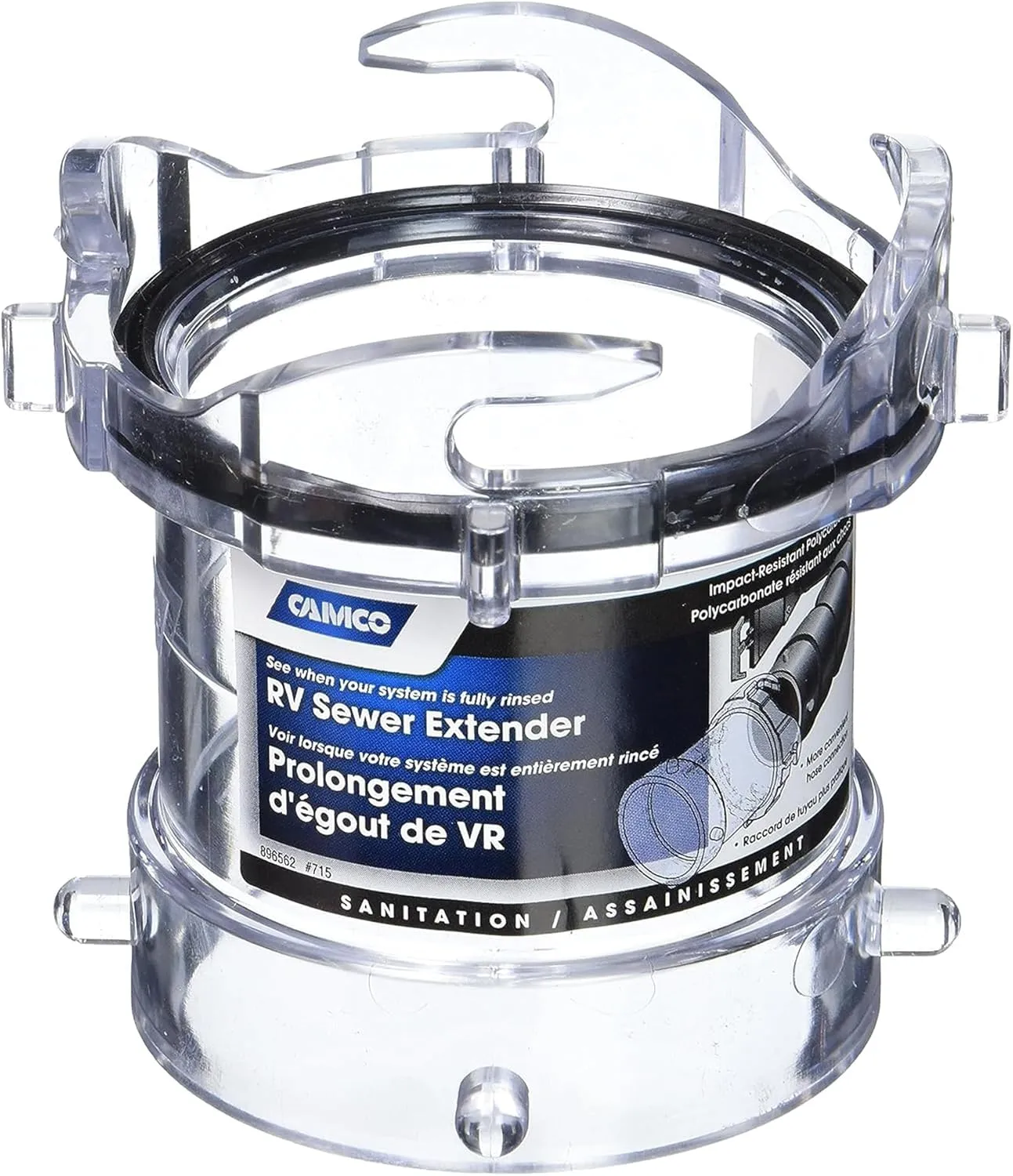 Camco Clear RV Sewer Hose Extender & Adapter