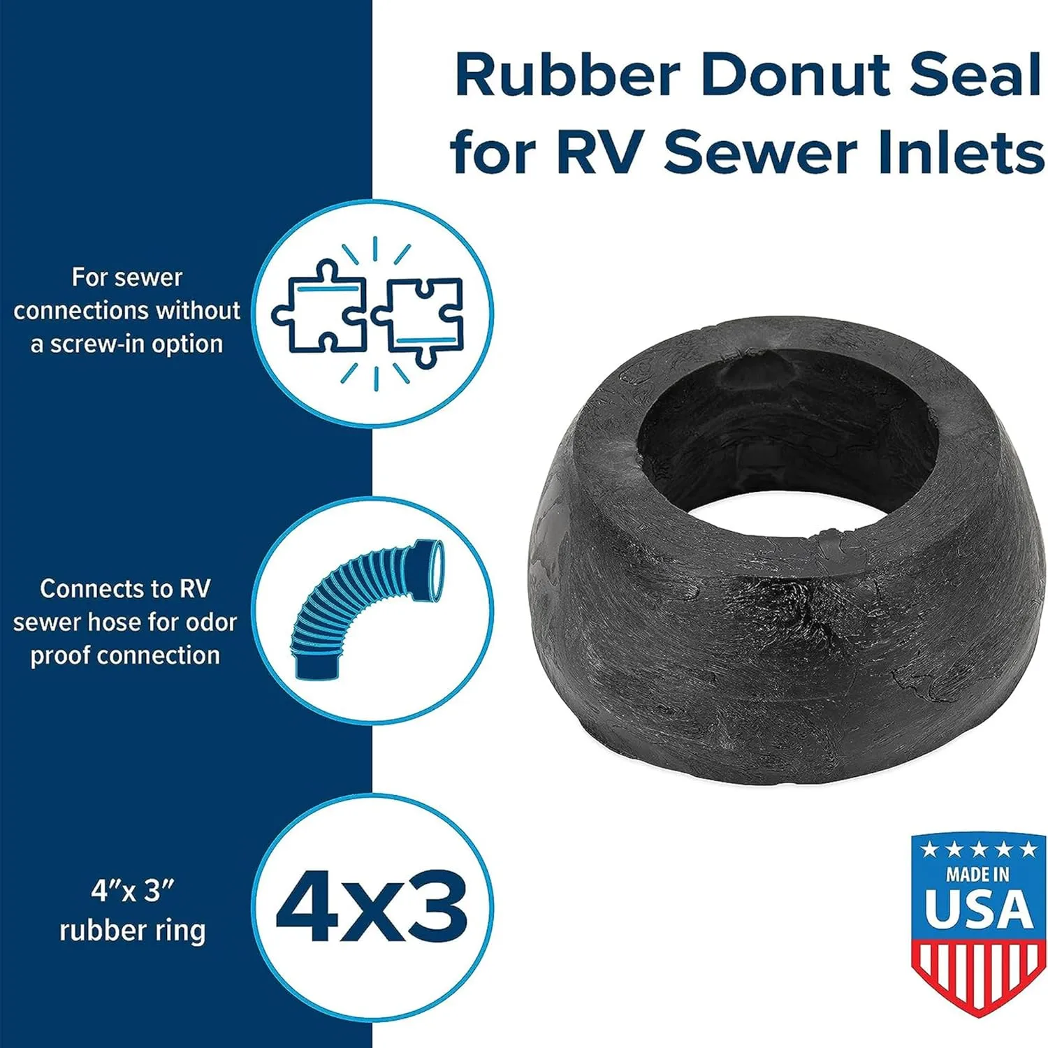 Camco 39312 Sewer Hose Seal - 4" x 3"