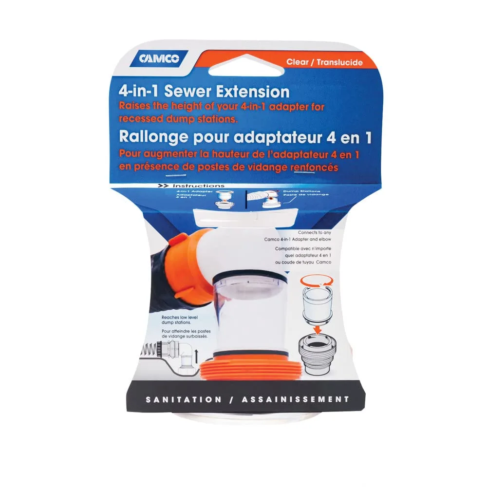 Camco 39735 4-n-1 Sewer Extension for Recessed Dump Station One Size