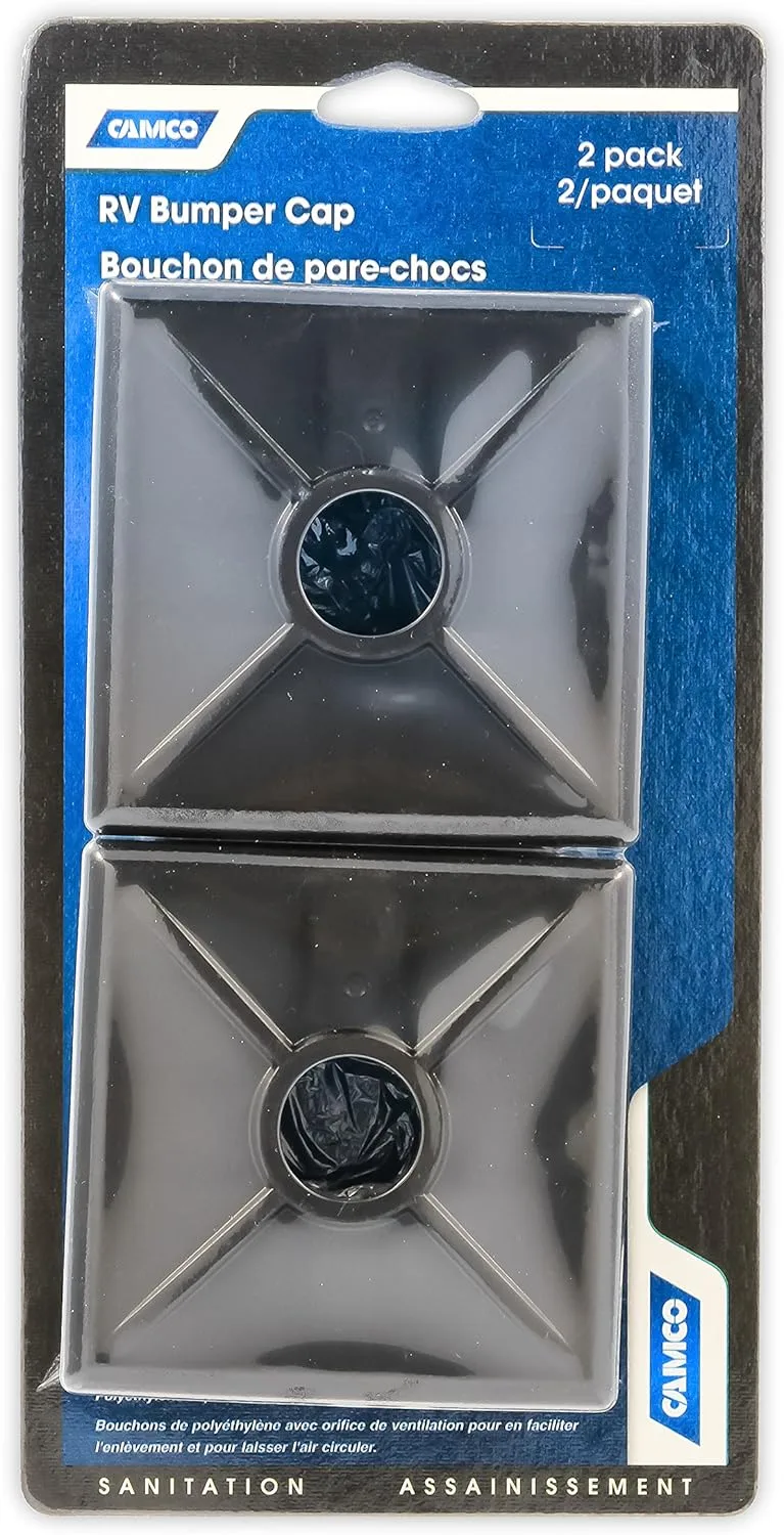 Camco RV Bumper Caps for 4-Inch Square Bumpers