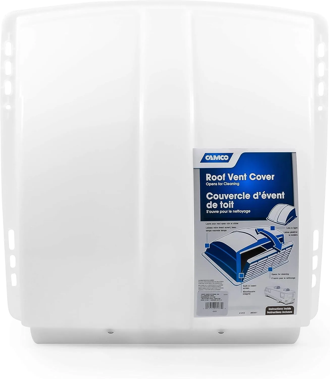Camco 40431 RV White Roof Vent Cover Standard White