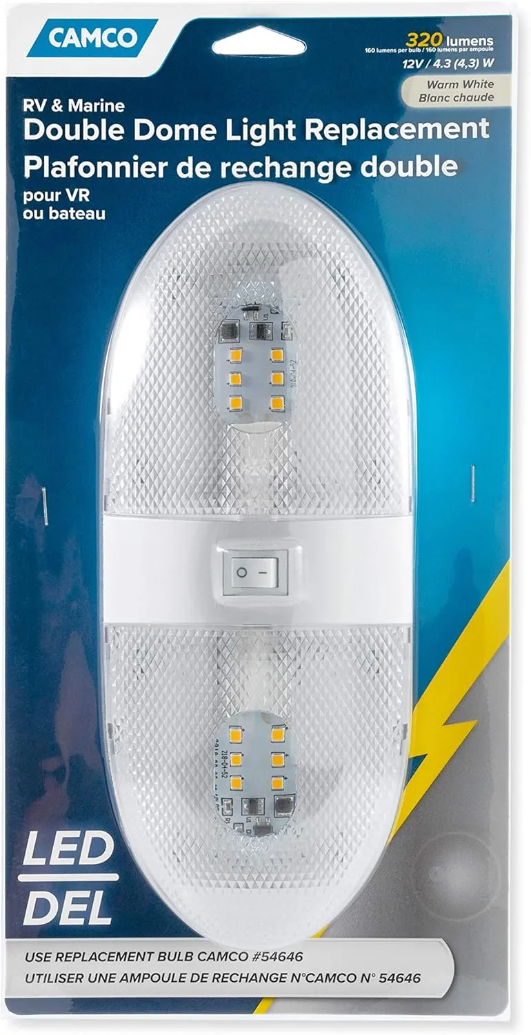 Camco 41321 Replacement LED Double Dome Light