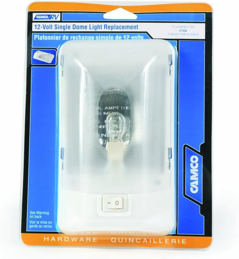 Camco 41330 Replacement Single Dome Light