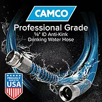 Camco (22853) 50ft Premium Drinking Water Hose - Anti-Kink Design, 20% Thicker Than Standard Hoses (5/8"Inside Diameter)