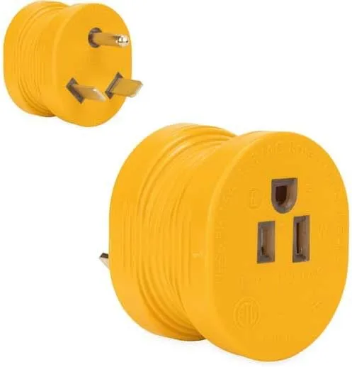 Camco 55232 30 Amp Male/15 Amp Female Adapter with Indicator Light