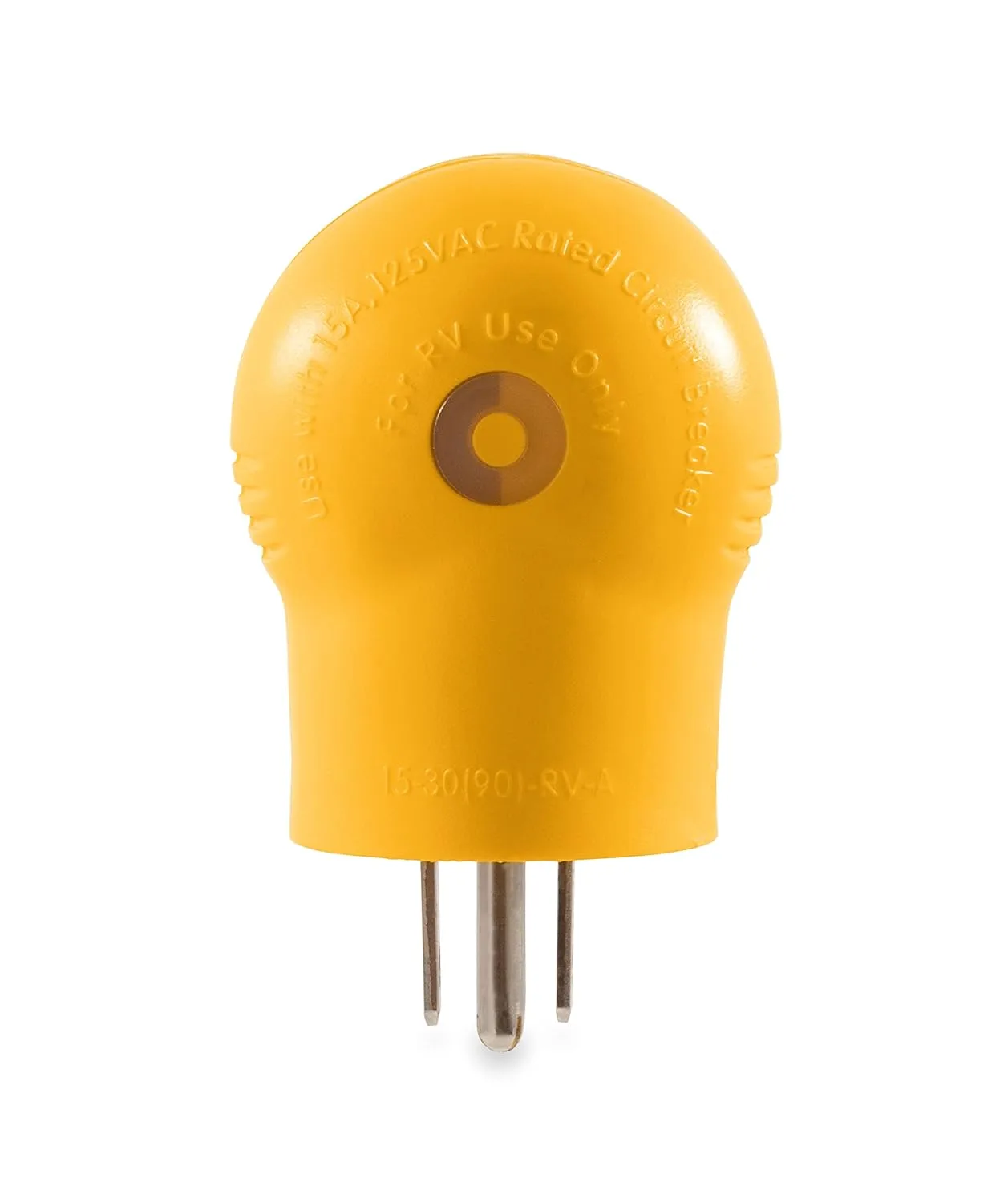 Camco 55325 15 AMP Male / 30 AMP Female 90 Degree Electrical Adapter, Yellow One Size