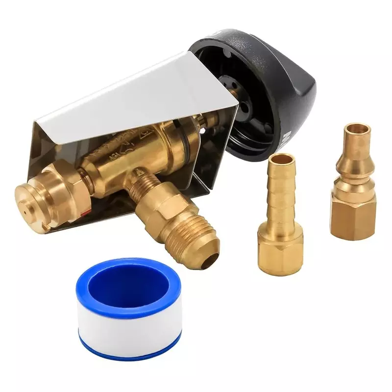 Camco 58269: Valve Kit, Low Pressure, 3/8 SAE X 12, 000 Btu Quick-Connect