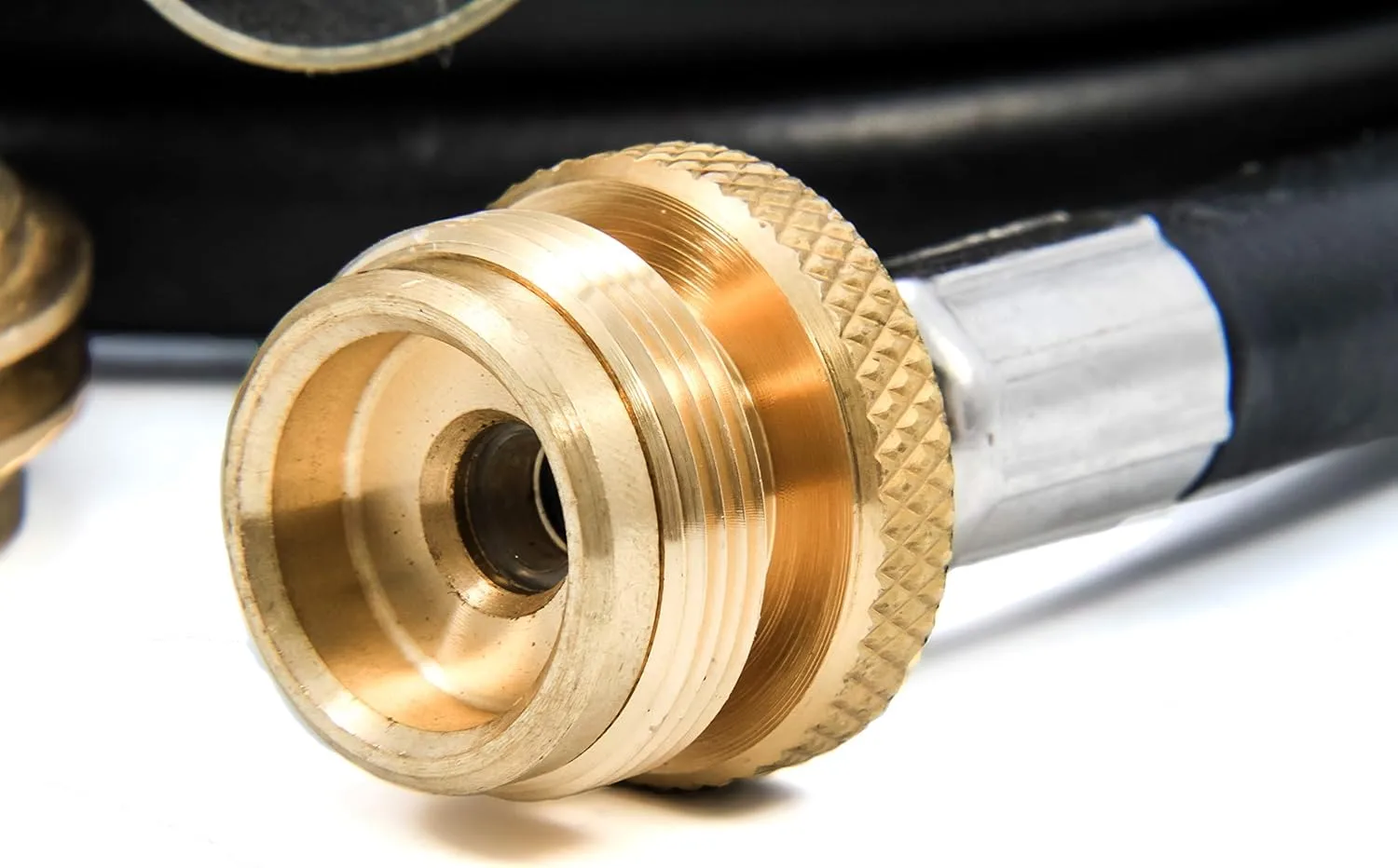 Camco 59103 Propane Brass Tee with 3 Port and 12' Hose