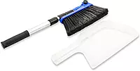 Camco 43623 Adjustable Broom and Dustpan, Adjusts From 24 Inches to 52 Inches, Ideal for RV, Marine, And Home Use