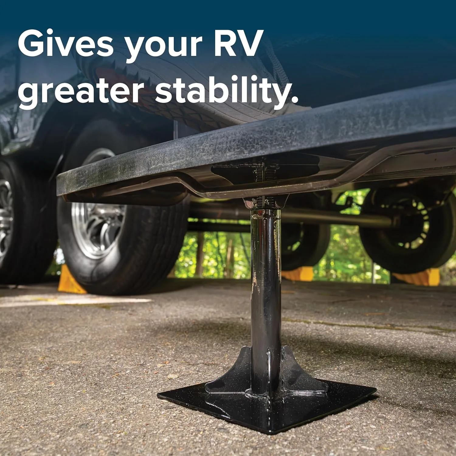 Camco Adjustable RV Stabilizer, 6-Inches x 6-Inches - Gives Your RV Greater Stability Under The Front or Rear (44531) One Size