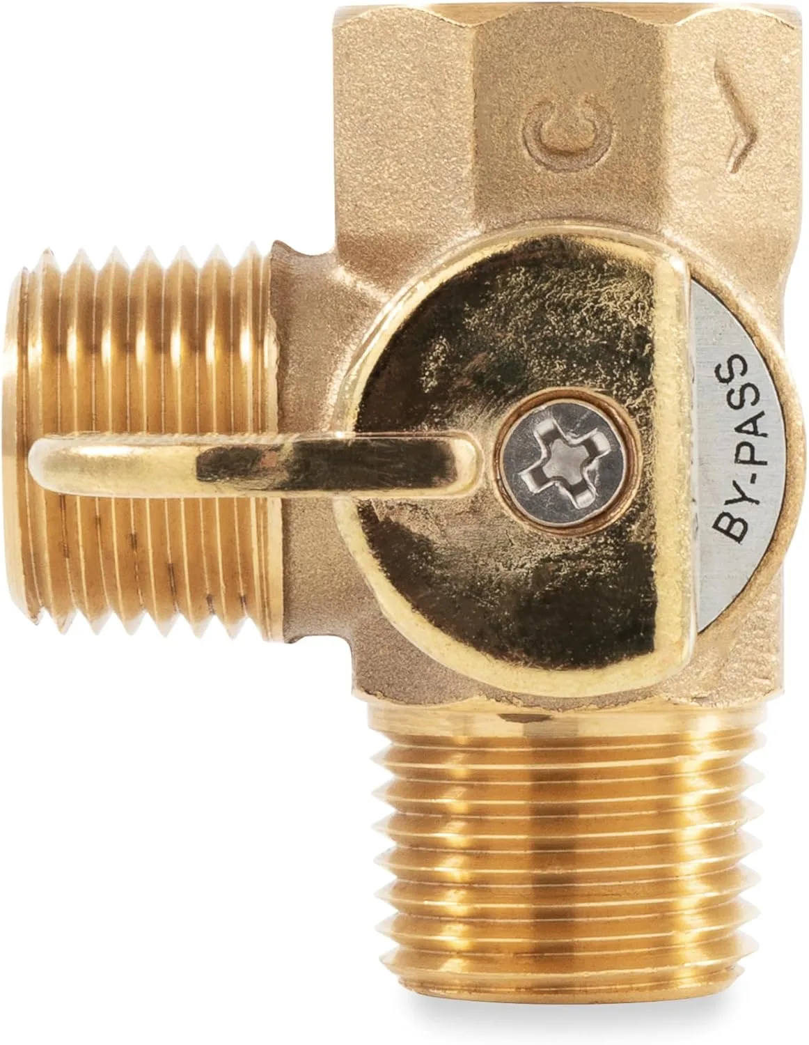 Camco 3-Way Brass Valve Replacement for RV Water Heater Bypass (37463)