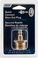 Camco Blow Out Plug With Brass Quick Connect-Aids in Removal of Water From Water Lines (36143)