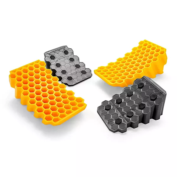 Camco Curved Leveler & Wheel Chock 2-Pack