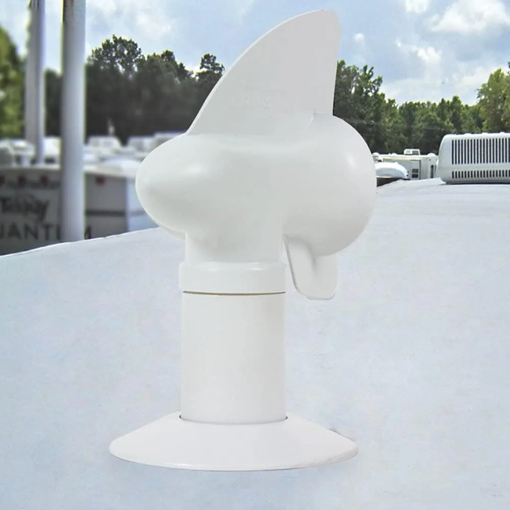 Camco Cyclone Rotating Sewer Plumbing Vent - Rids Odors from Your RV Holding Tank, Rotes 360 Degrees to Pull Odors Up and Away - White (40595)