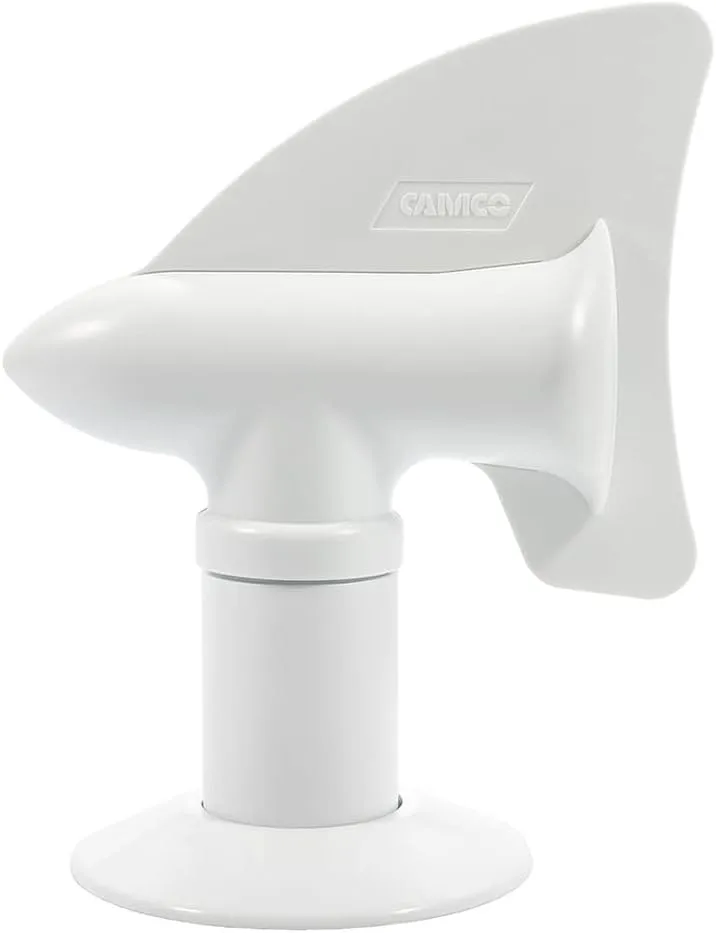 Camco Cyclone Rotating Sewer Plumbing Vent - Rids Odors from Your RV Holding Tank, Rotes 360 Degrees to Pull Odors Up and Away - White (40595)
