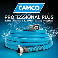 Camco EvoFlex 25-Foot Drinking Water Hose | Features an Extra Flexible Construction | Stainless Steel Strain Reliefs on Each