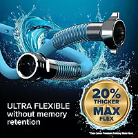 Camco EvoFlex 25-Foot Drinking Water Hose | Features an Extra Flexible Construction | Stainless Steel Strain Reliefs on Each