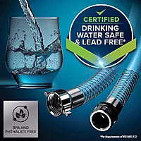 Camco EvoFlex 25-Foot Drinking Water Hose | Features an Extra Flexible Construction | Stainless Steel Strain Reliefs on Each