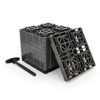 Camco Brown X-Large 44527 Gray Fasten XL Leveling Block with T-Handle, 2x2 (Pack of 10), 10 Pack Standard Packaging