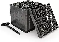 Camco Brown X-Large 44527 Gray Fasten XL Leveling Block with T-Handle, 2x2 (Pack of 10), 10 Pack Standard Packaging