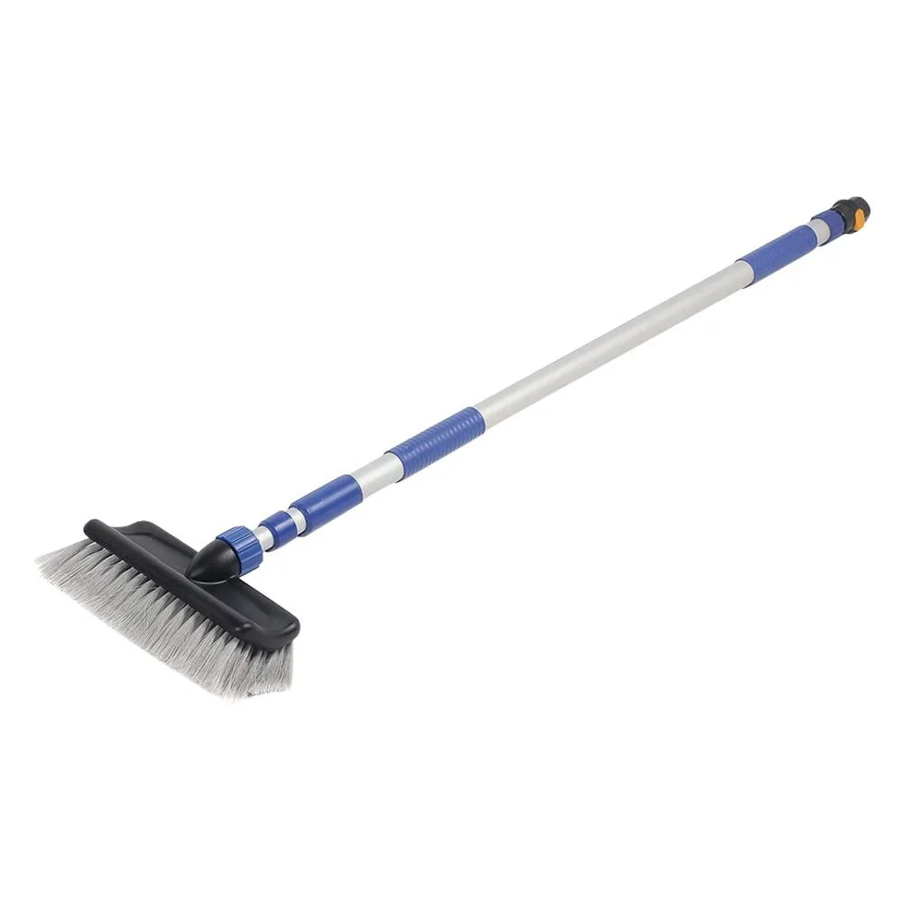Camco Flow-Through Wash Brush with Adjustable Telescoping Handle