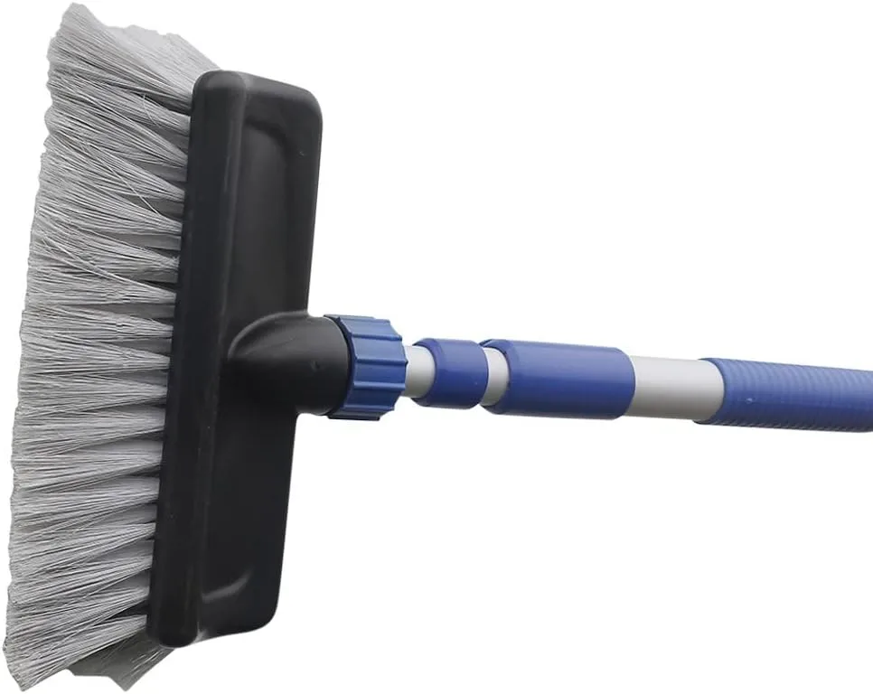 Camco Flow-Through Wash Brush with Adjustable Telescoping Handle