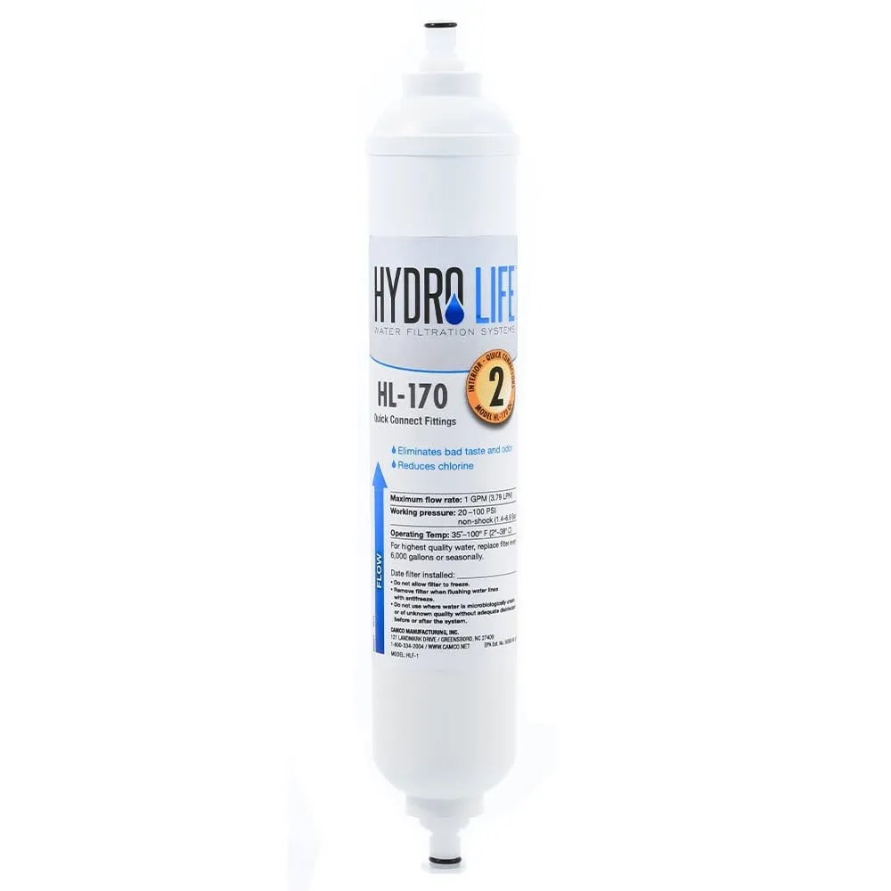 Hydro Life 52101 HL-170 QC Under Counter Replacement Filter , White