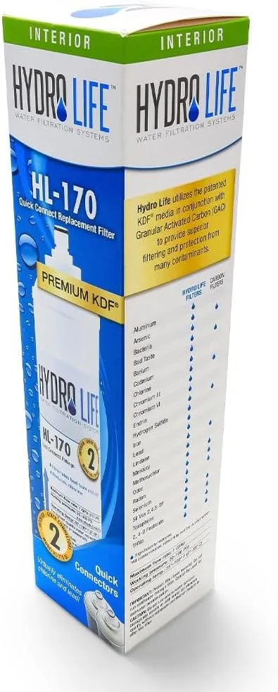 Hydro Life 52101 HL-170 QC Under Counter Replacement Filter , White