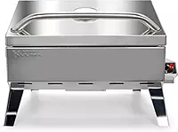 Camco Kuuma Stow N’Go 216 Elite Propane Grill | Features Built-In Thermometer & Push-Button Igniter | Includes Fold Away