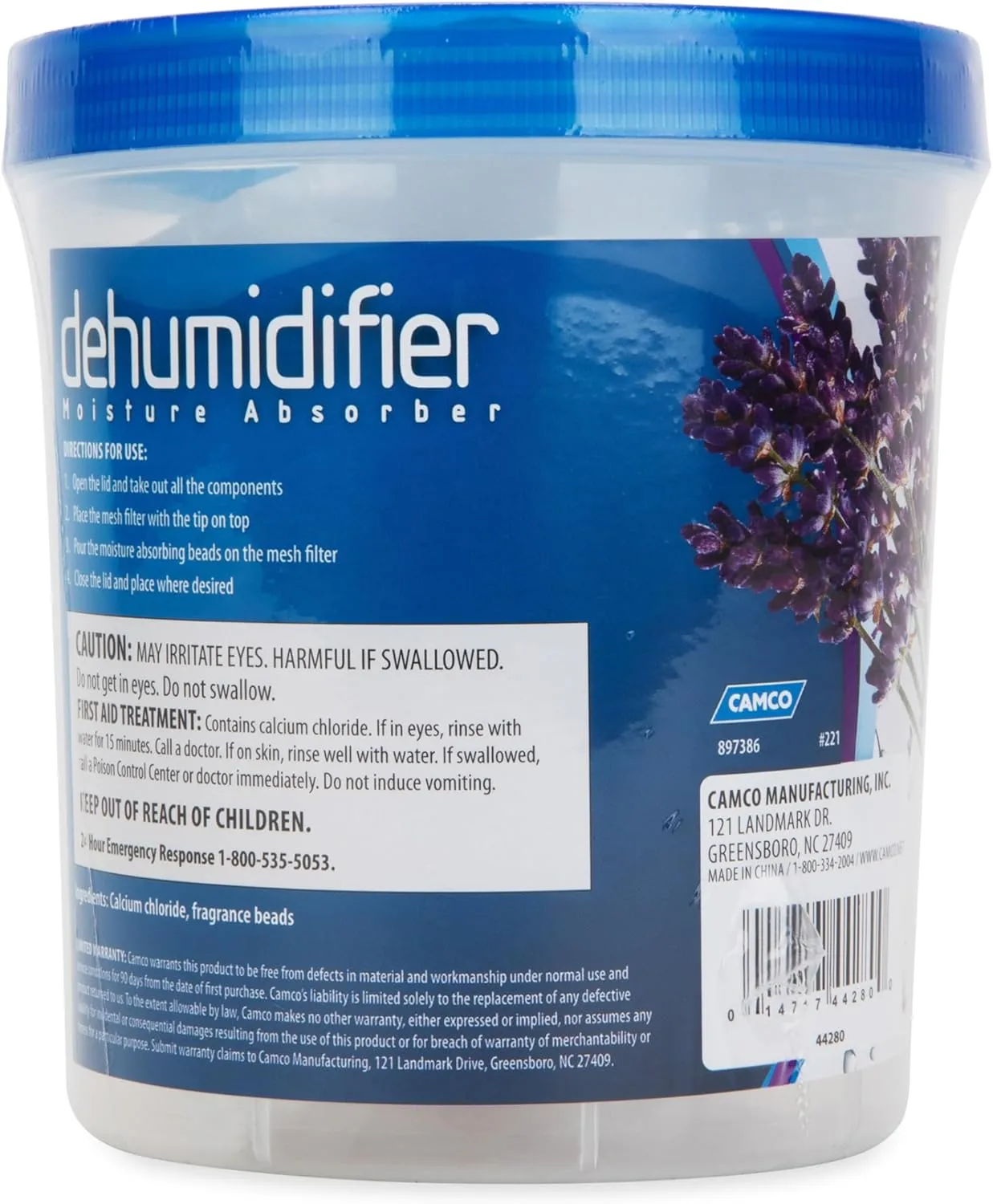 Camco Moisture Absorber Refillable Dehumidifier - Lavender