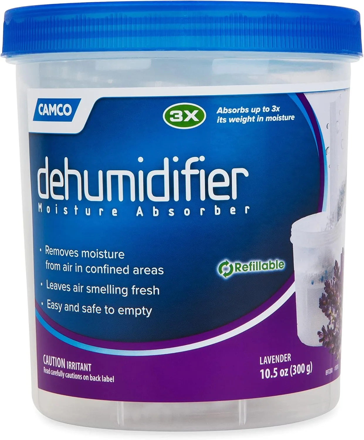Camco Moisture Absorber Refillable Dehumidifier - Lavender