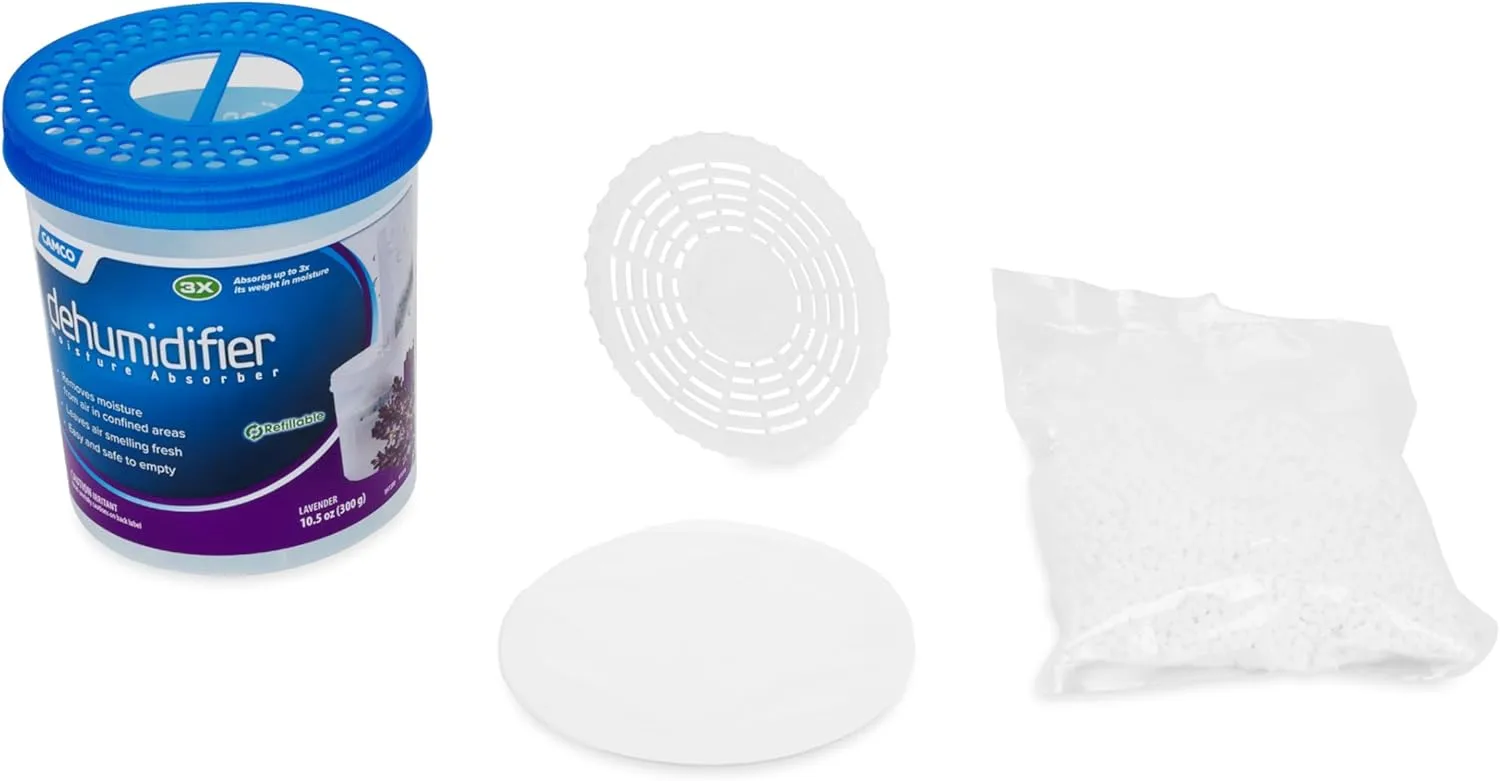 Camco Moisture Absorber Refillable Dehumidifier - Lavender