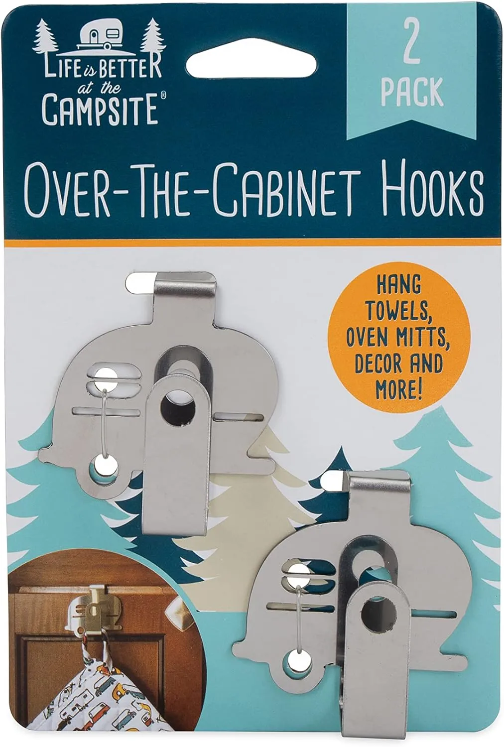 Camco Over-the-Door and Over-the-Cabinet Hooks & Towel Hanger