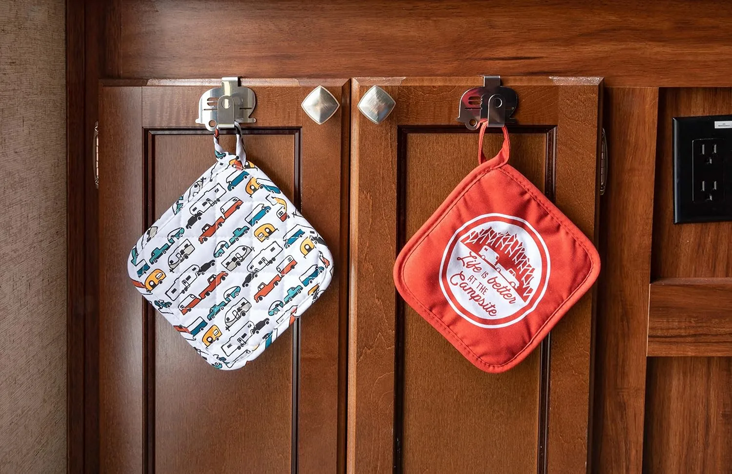 Camco Over-the-Door and Over-the-Cabinet Hooks & Towel Hanger