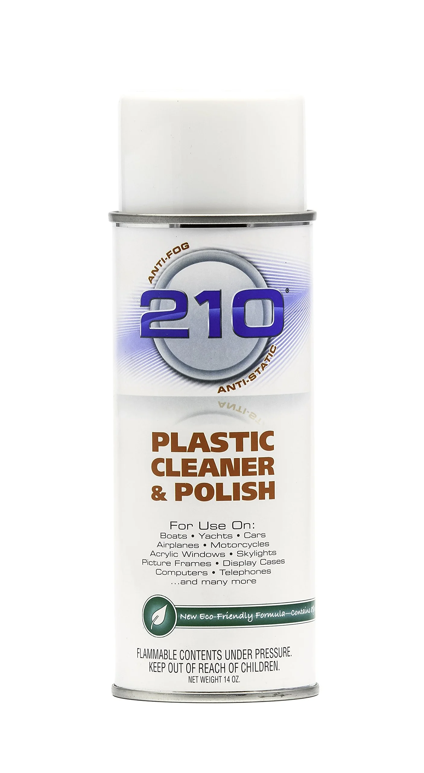Camco Plastic Cleaner and Polish | Protect Isinglass, PLEXIGLAS, and Vinyl | Spray | 14oz (40934) 14 Ounce