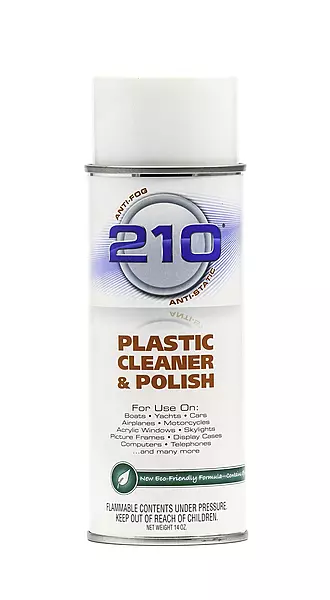 Camco Plastic Cleaner and Polish | Protect Isinglass, PLEXIGLAS, and Vinyl | Spray | 14oz (40934) 14 Ounce