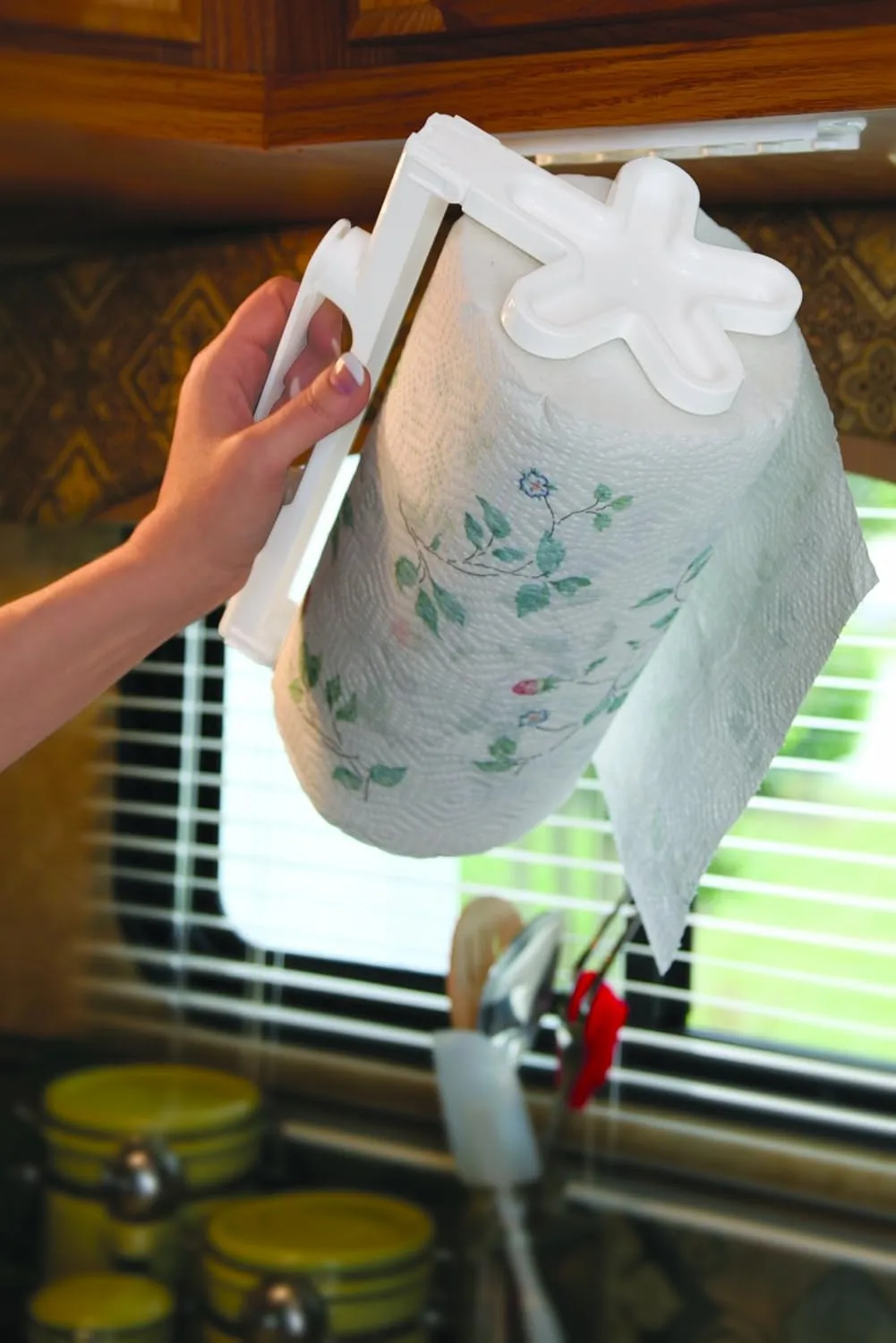 Camco Pop-A-Towel Mountable/Portable Paper Towel Holder Dispenser - White (57111)